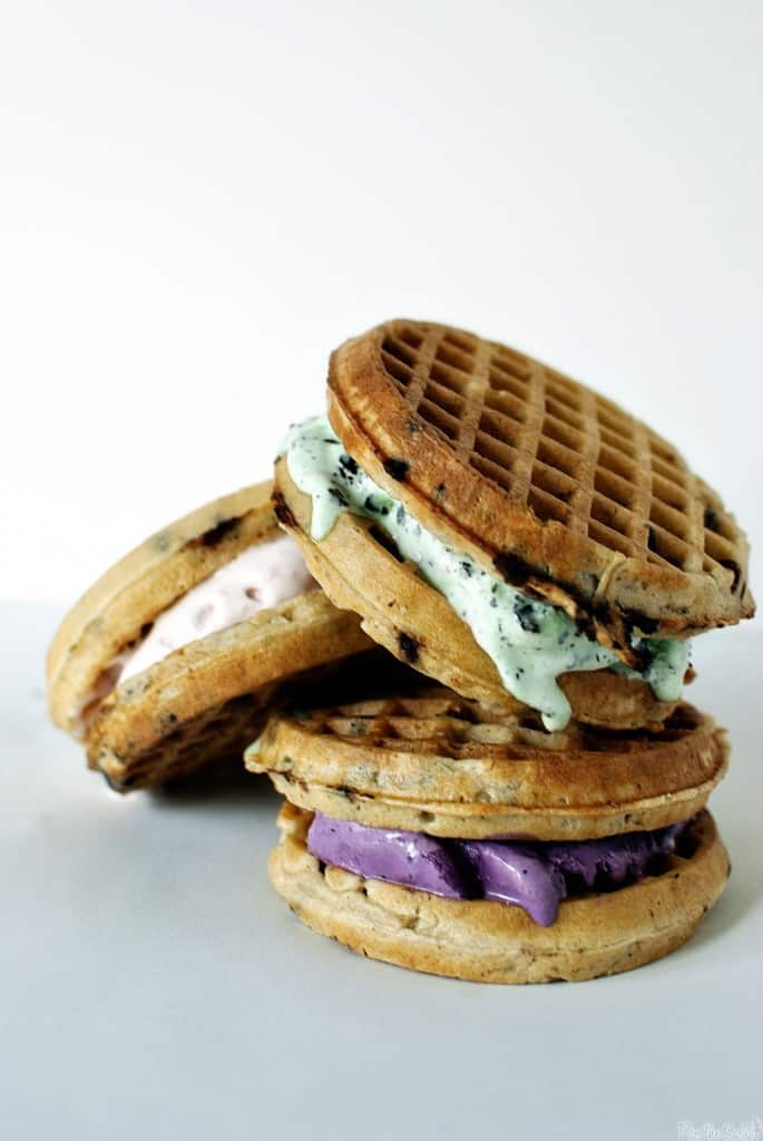 Waffle Ice Cream Sandwiches Pass The Sushi