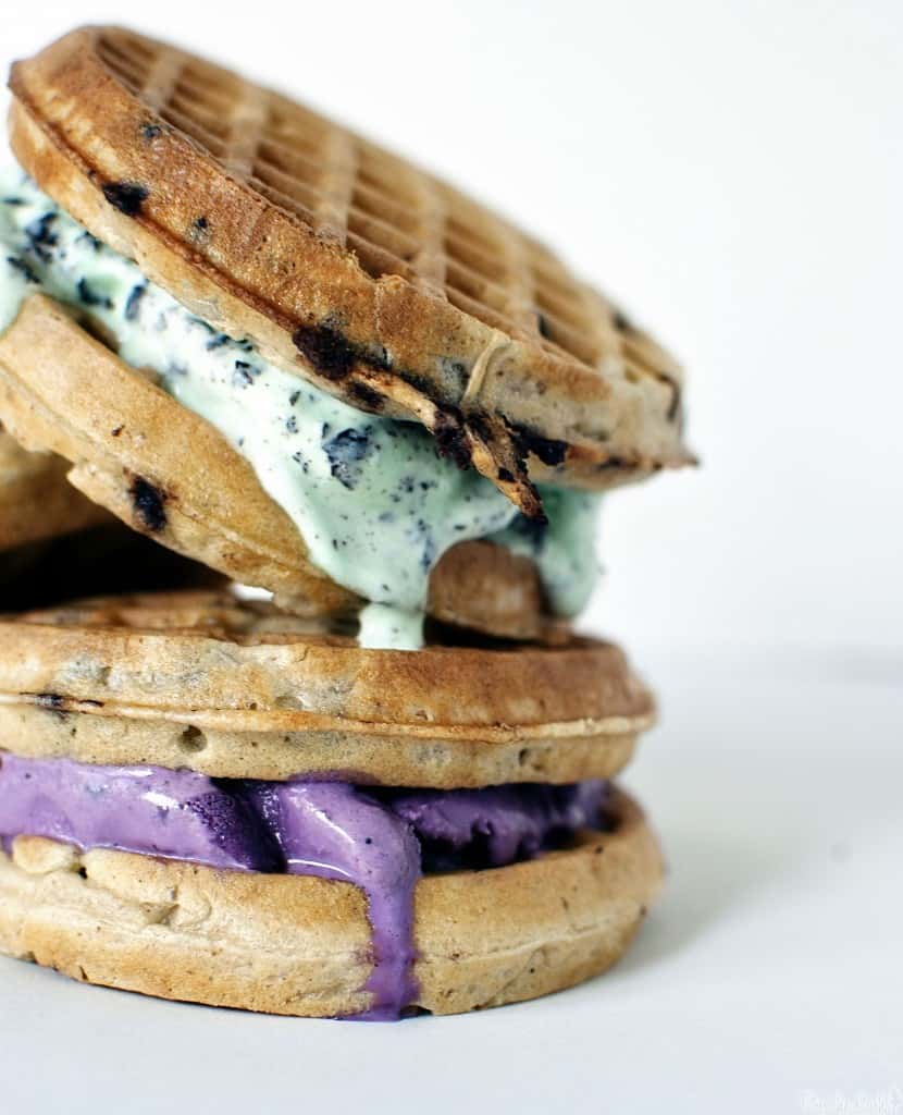 Waffle Ice Cream Sandwiches Pass The Sushi