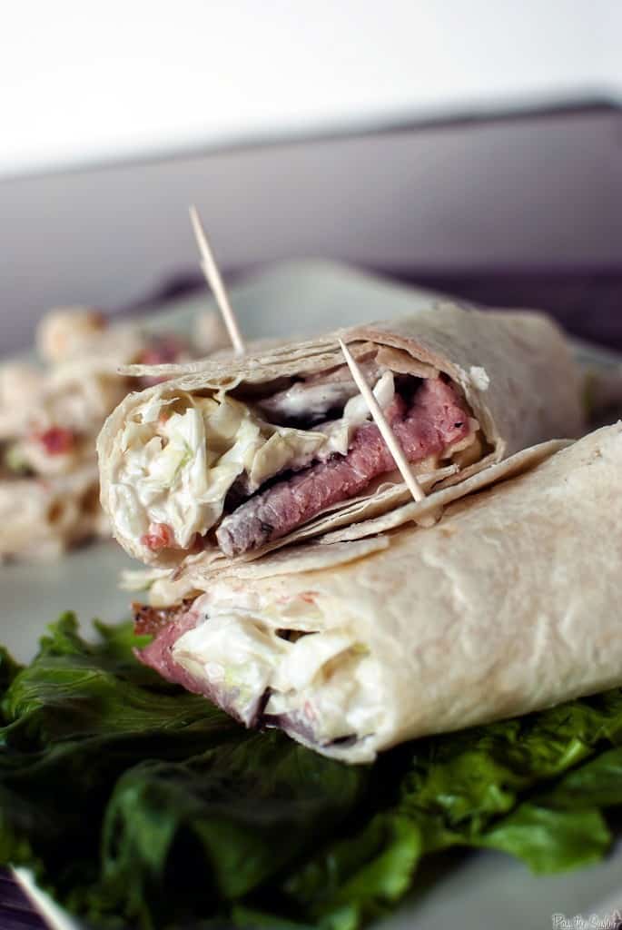 Roast Beef Wrap with Dill Slaw Pass The Sushi