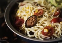 Summer Angel Hair Pasta Salad with Corn and Chorizo | PasstheSushi.com
