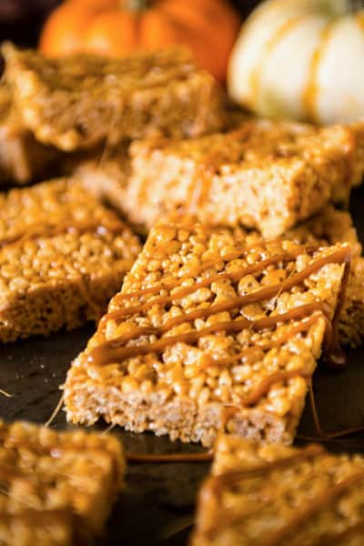 15 Minute Pumpkin Spice Krispie Treats