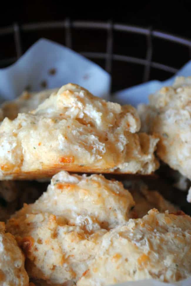 Cheddar Herb Biscuits  - made with a recipe from Gina Neely at the Food Network. | Get the recipe on PassTheSushi.com