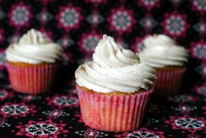 Vanilla chai cupcakes are moist and fluffy, filled with earthy spices like cardamom, ginger, and nutmeg. The vanilla chai buttercream frosting on top will give you seriously sweet dreams! \\ Recipe on PassTheSushi.com