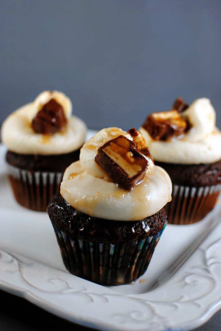 Snickers Cupcakes Recipe \\ PassTheSushi.com