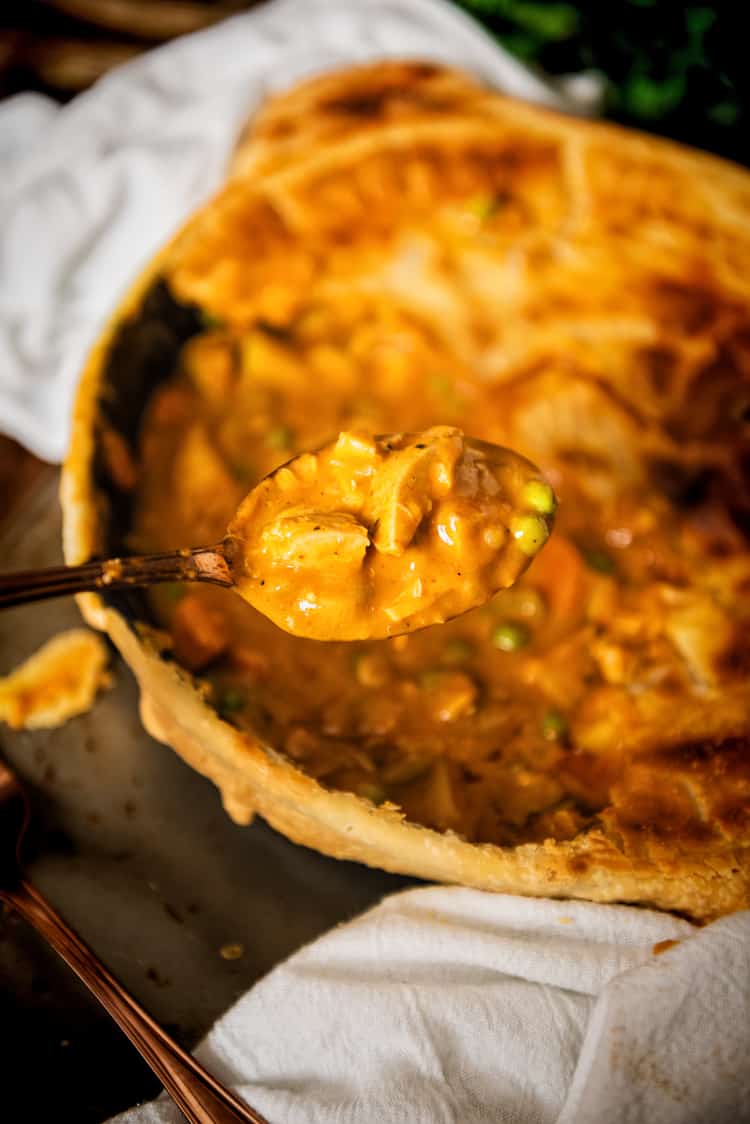 Curried Turkey Pot Pie | Kita Roberts PassTheSushi.com
