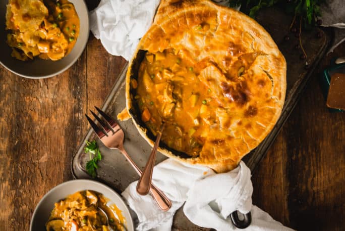 Curried Turkey Pot Pie | Kita Roberts PassTheSushi.com