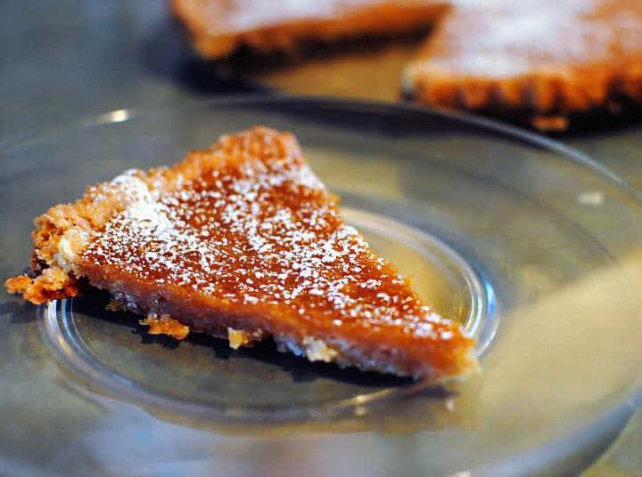 Apple cider and maple cream tart. It's the dessert that sounds like Fall has arrived and tastes like it, too. It's made with fresh apple cider and real maple sugar. Grab your fork! \\ Get the recipe from PassTheSushi.com