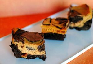 Pumpkin Cheesecake Brownies \\ Recipe on PassTheSushi.com