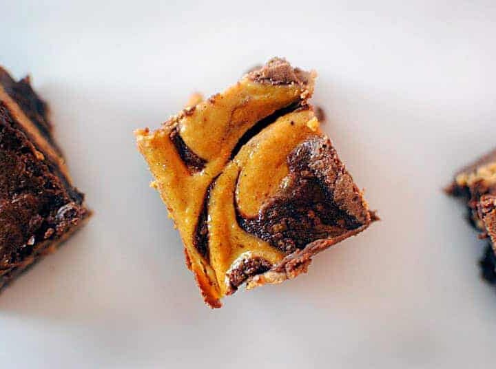 Pumpkin Cheesecake Brownies \\ Recipe on PassTheSushi.com