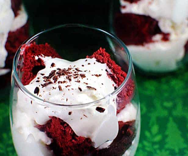 Red Velvet Trifle Cups - Red Velvet Cake Trifle