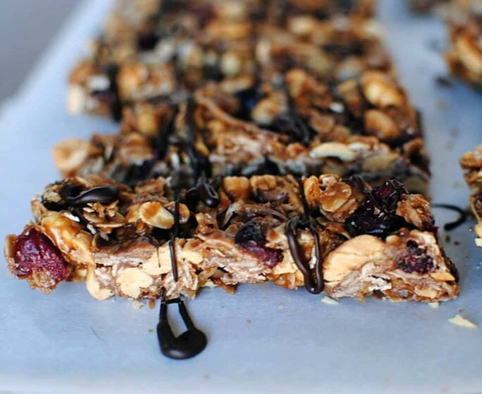 Nutella Peanut Butter Granola Bars - Pass The Sushi