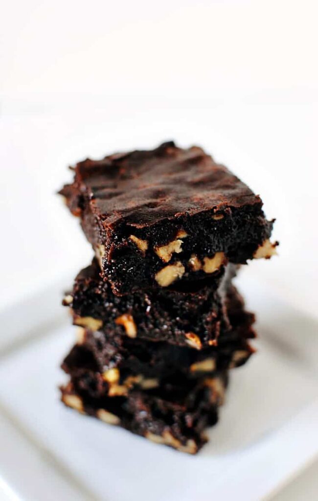 Brown Butter Walnut Brownies Recipe \\ PassTheSushi.com