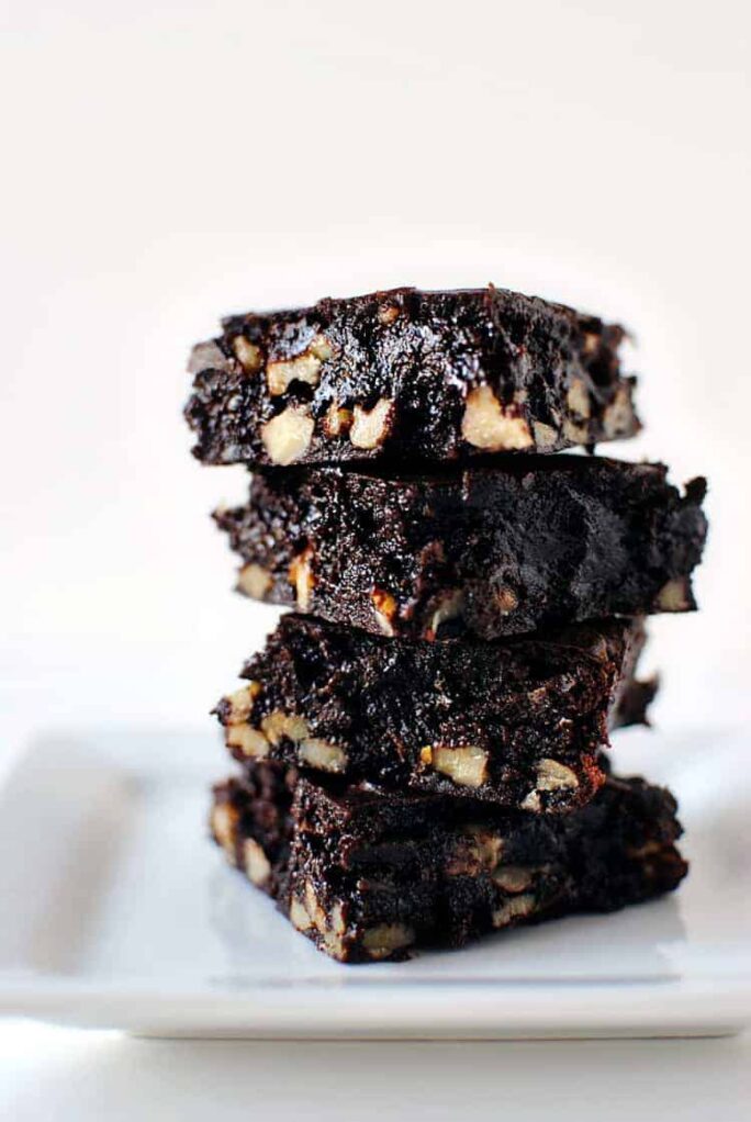 Brown Butter Walnut Brownies Recipe \\ PassTheSushi.com