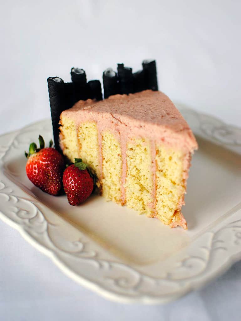 Strawberry Layer Cake for Valentine's Day - Pass The Sushi