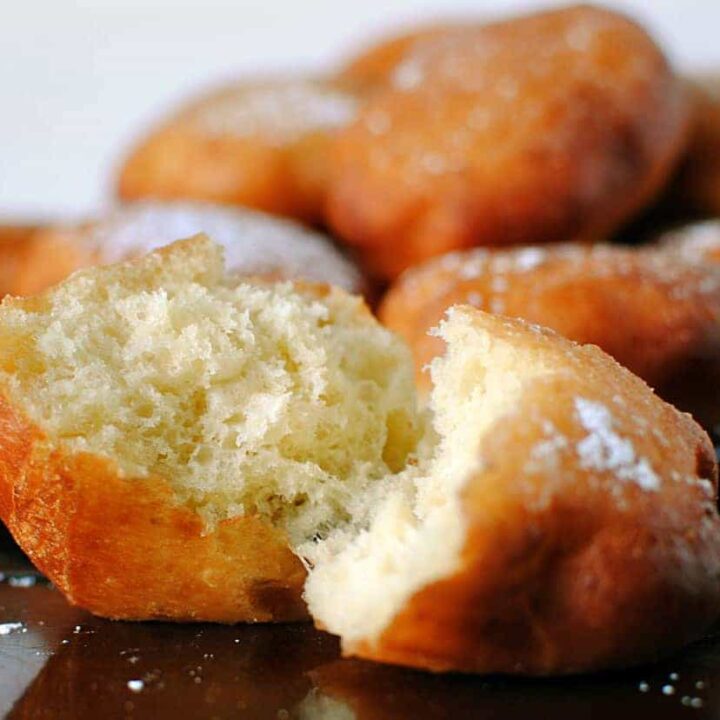 Doughnut Holes with Almond Caramel Sauce \\ Recipe on PassTheSushi.com