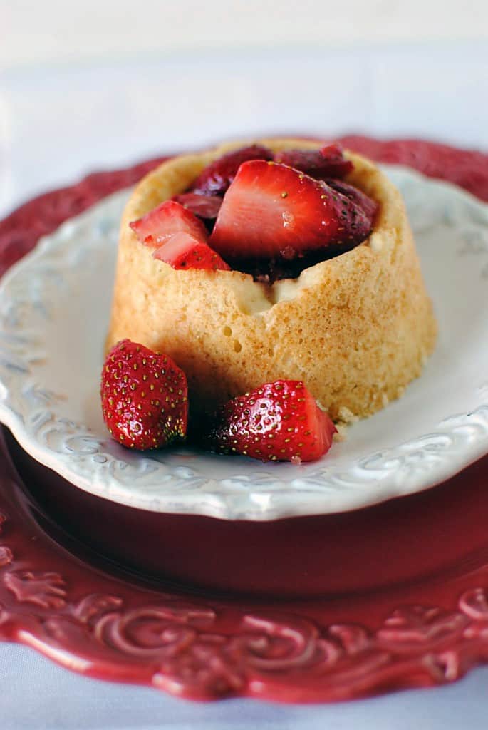 Strawberry Shortcake Dessert with White Chocolate Liquor Cream \\ PassTheSushi.com