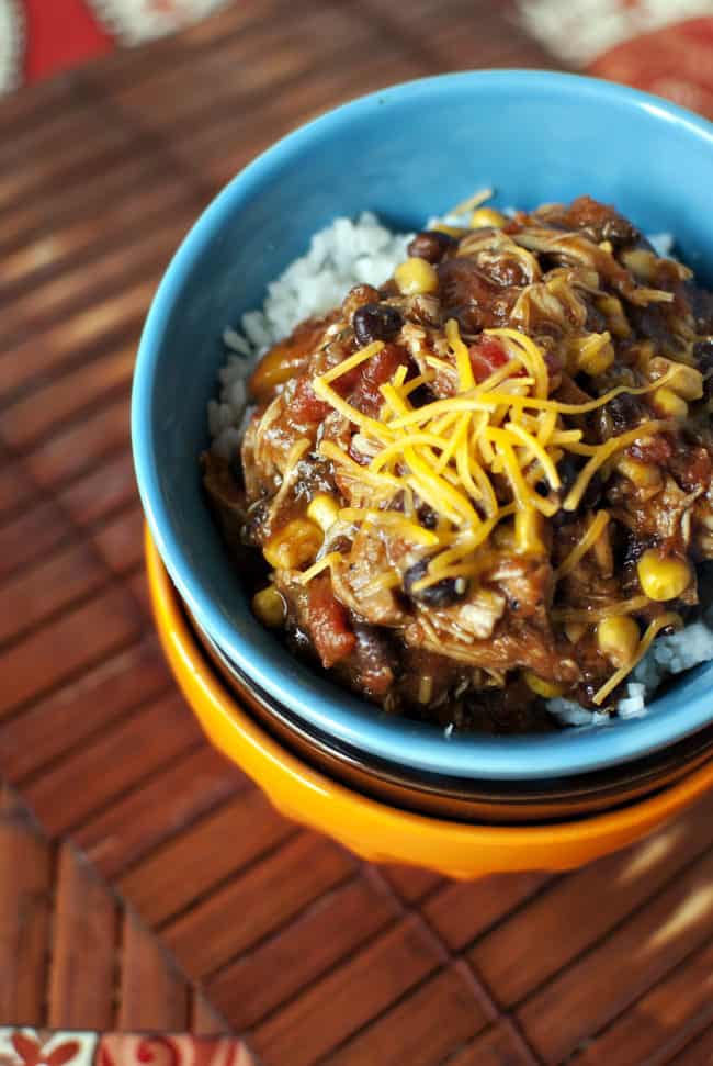 Slow Cooker Chicken Taco Chili Recipe \\ PassTheSushi.com