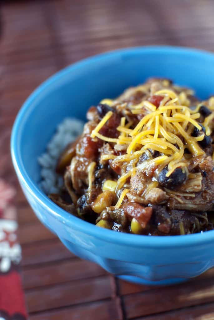 Slow Cooker Chicken Taco Chili Recipe \\ PassTheSushi.com