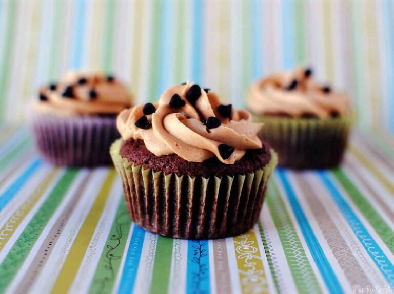 Brownie Cupcakes with Peanut Butter Frosting