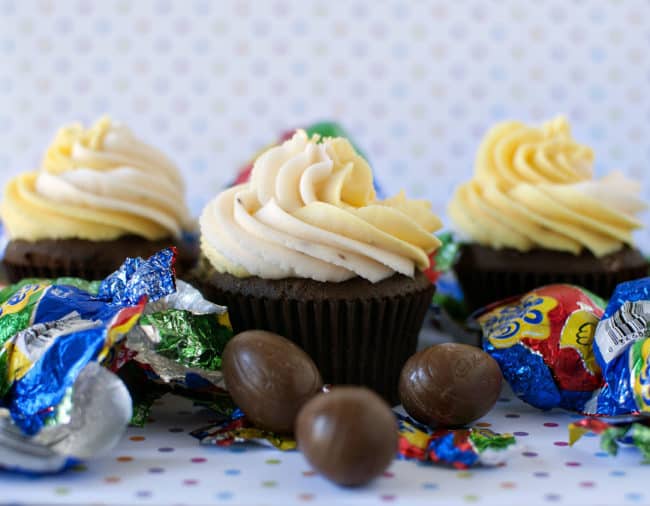 Cadbury Creme Egg Cupcakes