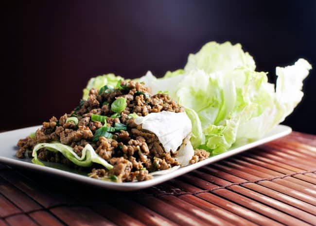 Asian-Spiced Turkey Lettuce Wraps \\ Recipe from PassTheSushi.com