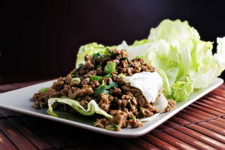 Asian-Spiced Turkey Lettuce Wraps