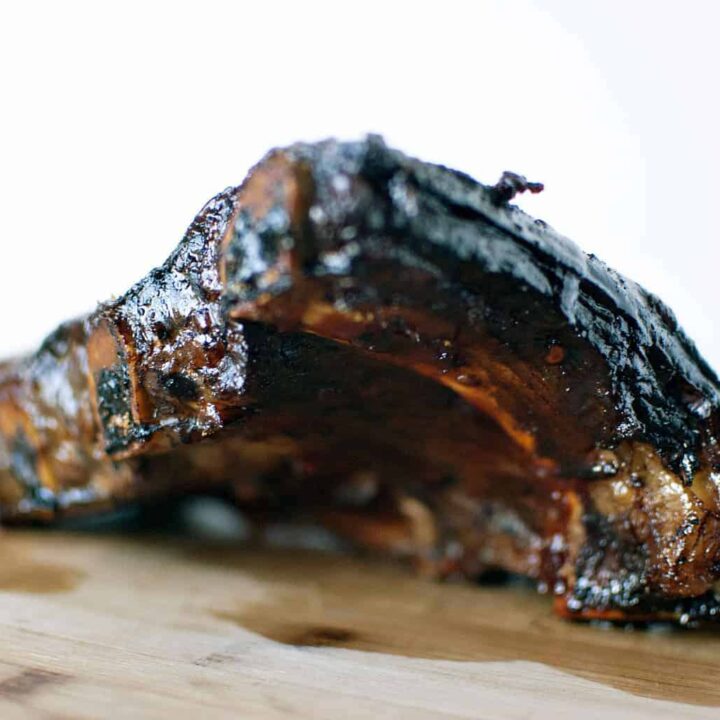 Smoked Beef Ribs with BBQ Sauce - Get the recipe from PassTheSushi.com