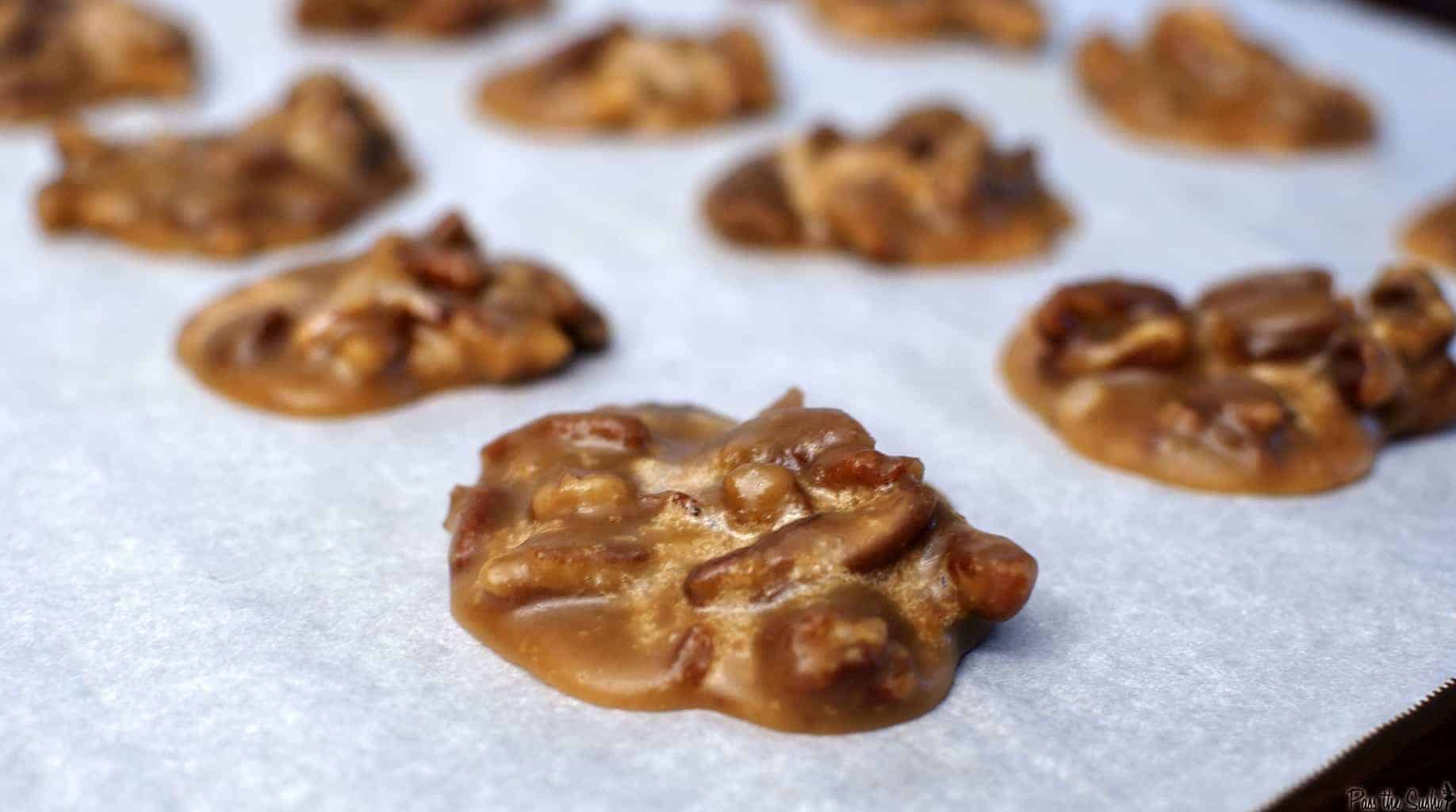 New Orleans bacon pralines are southern candy, made with lightly sweetened bacon and caramelized sugared pecans.They're a great holiday gift. Recipe's
