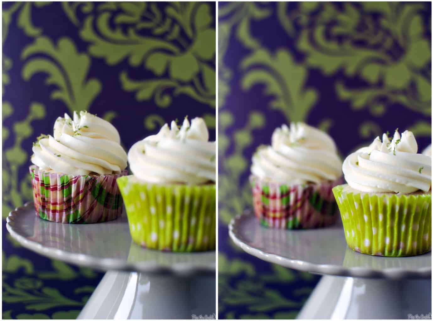 Margarita cupcakes pair a perfectly sweet vanilla-lime cupcake with the boozy goodness of tequila. They're a hit at any summer party! \\ Recipe on PassTheSushi.com