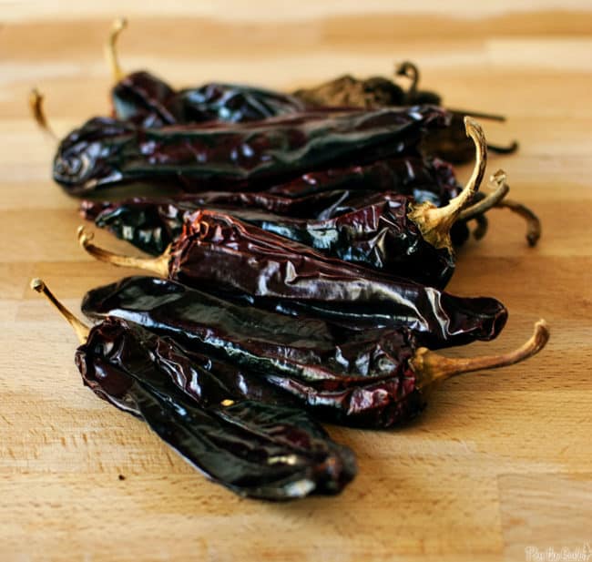 dried Mexican red chile peppers