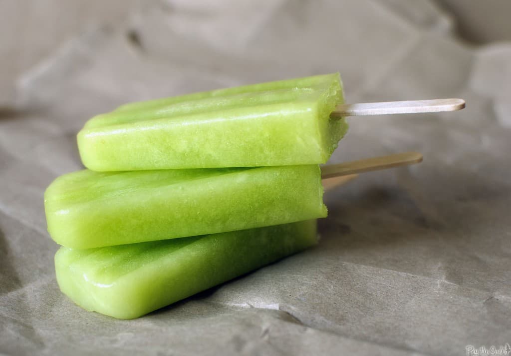 Honeydew Popsicles - a refreshing summer frozen treat recipe, on PassTheSushi.com