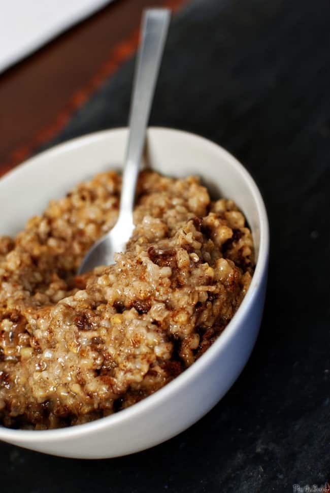Overnight slow cooker oatmeal Recipe | Kita Roberts PassTheSushi.com