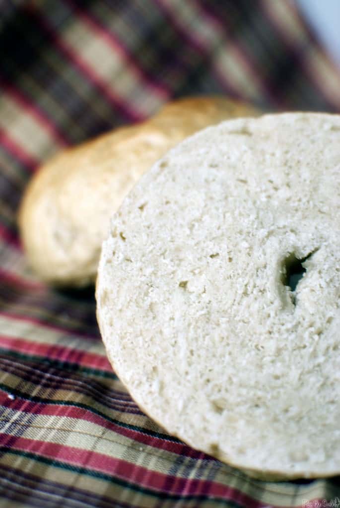 Homemade bakery fresh bagels are the perfect food to wake up to on a weekend morning. Crispy outside and tender inside, this recipe is bagel perfection. \\ PassTheSushi.com