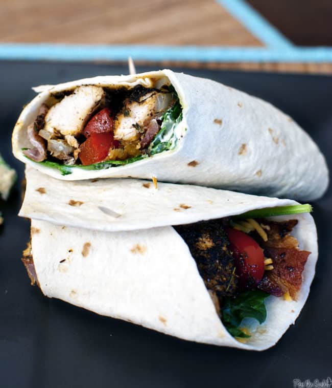 Blacked chicken wraps are perfect for lunch, dinner, or even game day snacks. Easy to make, these wraps are a delicious grilled chicken meal!