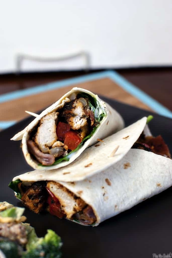 Blacked chicken wraps are perfect for lunch, dinner, or even game day snacks. Easy to make, these wraps are a delicious grilled chicken meal! // PassTheSushi.com