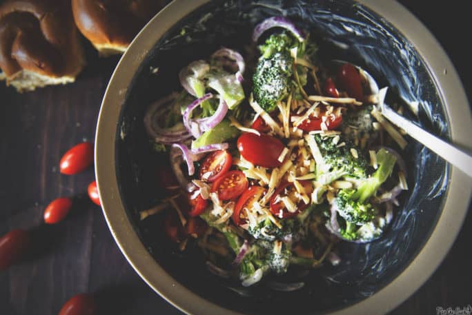 Bacon Cheddar Broccoli Salad | Kita Roberts PassTheSushi.com