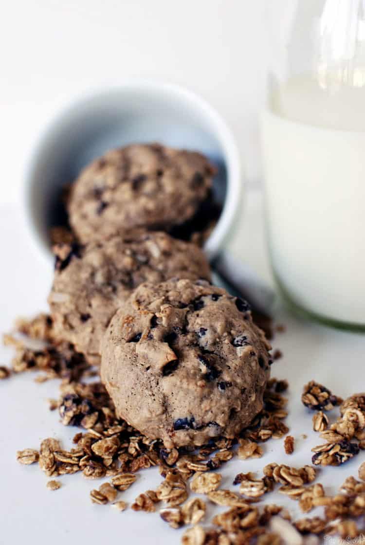 Dark Chocolate Almond Granola Breakfast Cookies Pass The Sushi