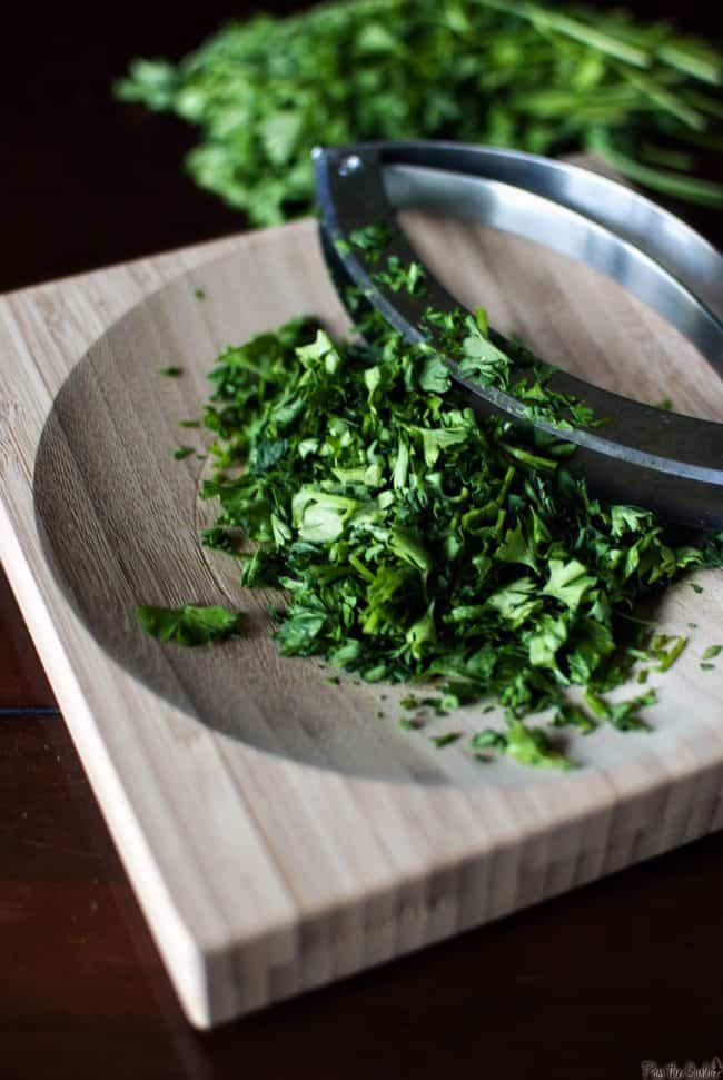 Fresh herbs, used to make chimichurri sauce // PassTheSushi.com