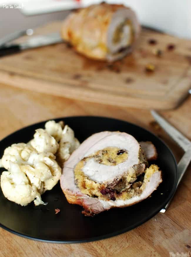 Apple-Cranberry Stuffed Charcoal Grilled Pork Tenderloin \\ PassTheSushi.com