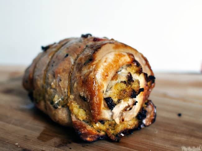 Apple-Cranberry Stuffed Charcoal Grilled Pork Tenderloin \\ PassTheSushi.com