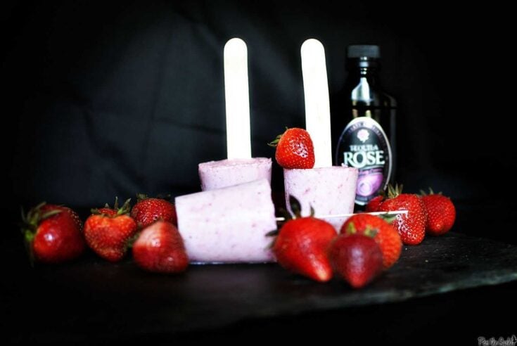 Tequila is delicious in many recipes, including these tequila rose strawberry popsicles! The perfect adult frozen treat.