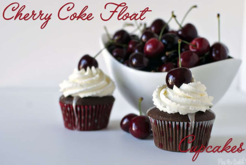 Cherry Coke Float Cupcakes  PasstheSushi.com