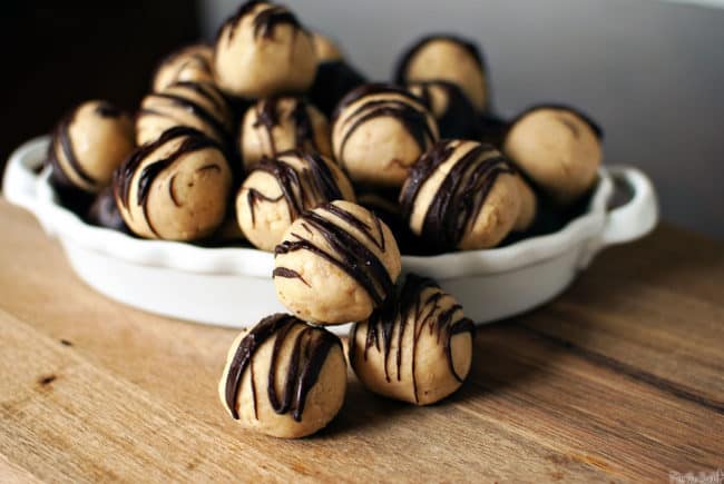 Buckeyes are bite-sized confections, made with creamy peanut butter and sweet chocolate. They are completely irresistible!  \\ PassTheSushi.com