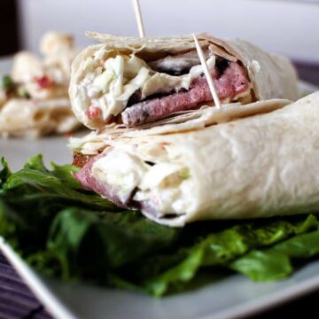 Roast Beef Wrap with Dill Slaw \\ PassTheSushi.com