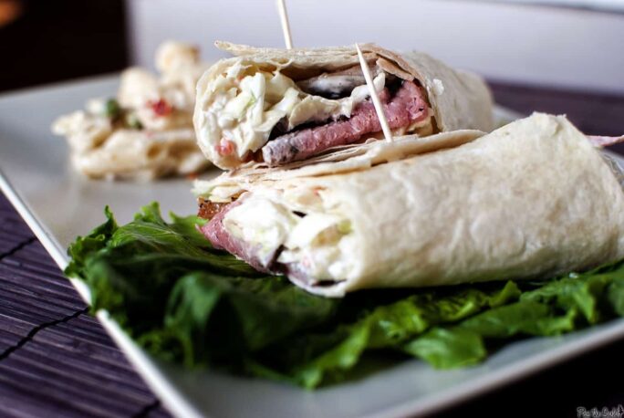 Roast Beef Wrap with Dill Slaw \\ PassTheSushi.com