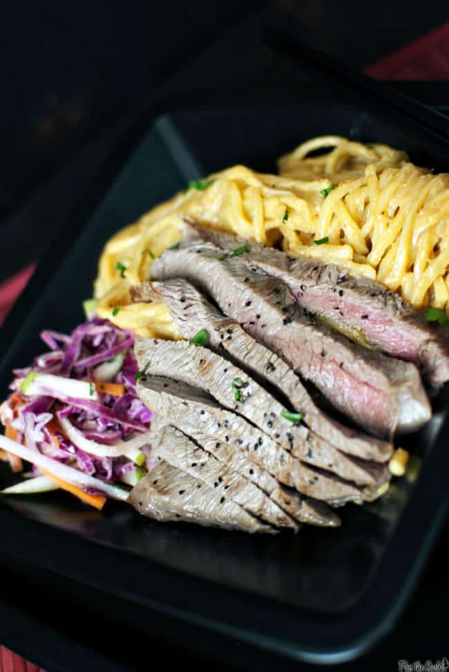 Flank Steak with Peanut Butter Noodles Pass The Sushi