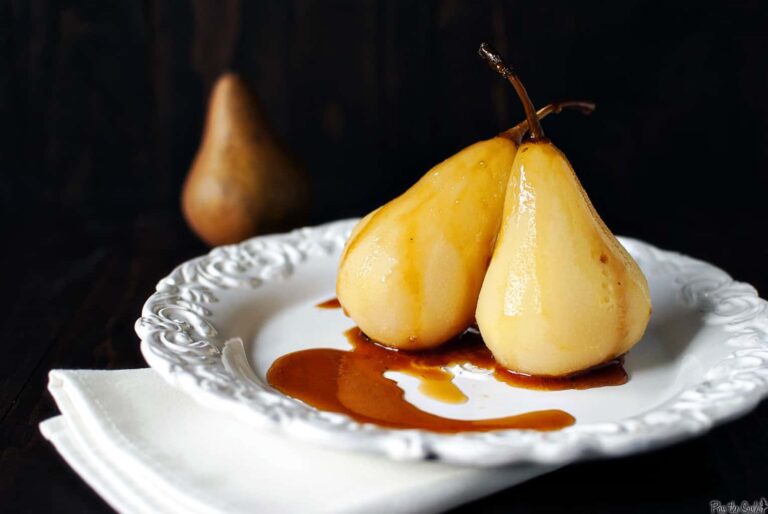 Citrus Wine Poached Pears