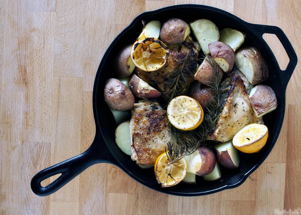 Skillet Rosemary Chicken and Potatoes \\ PassTheSushi.com