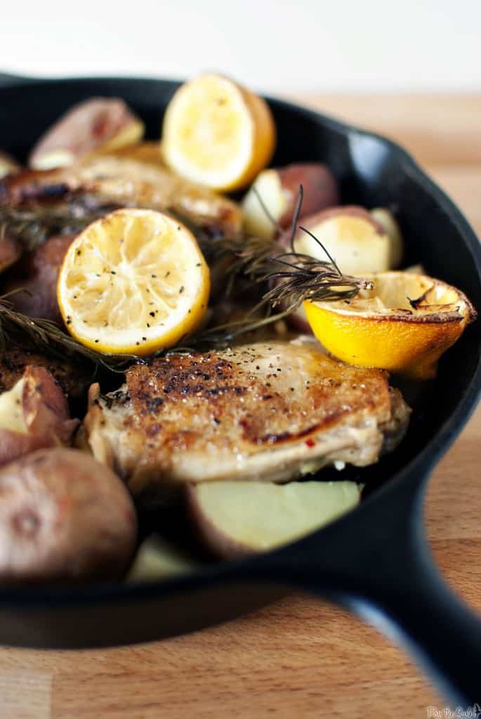 Skillet Rosemary Chicken and Potatoes \\ PassTheSushi.com