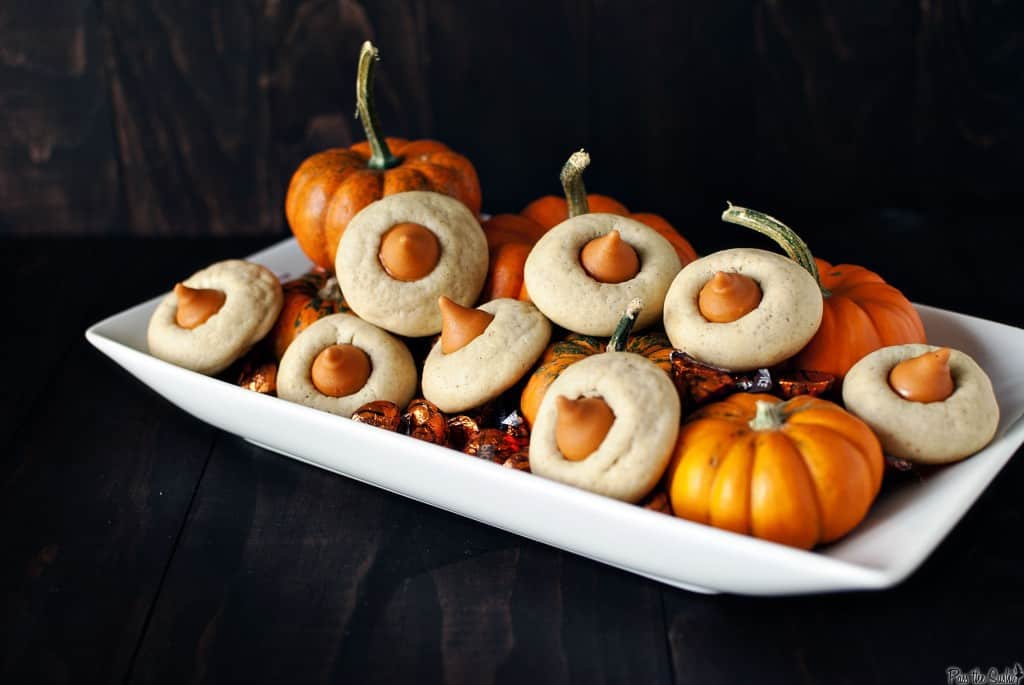 Chai pumpkin spice thumbprints are tiny cookies with great big taste! Flavors of pumpkin and chai pair with soft, chewy cookies to make the perfect fall treat!  PassTheSushi.com